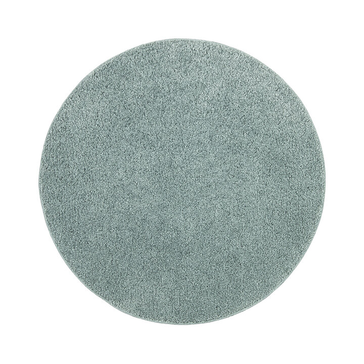 Rond Hoogpolig vloerkleed -  Wish Blauw/Groen