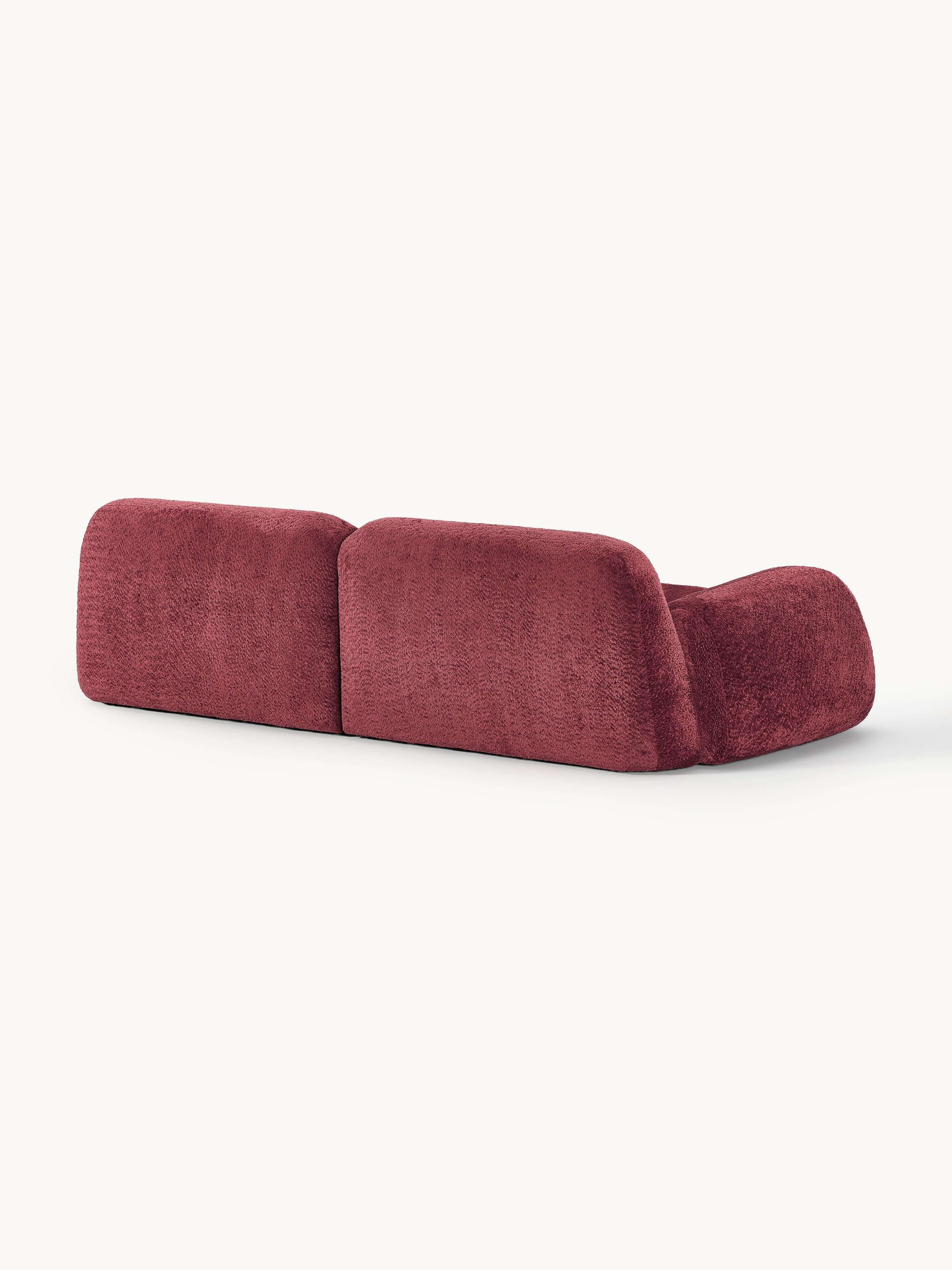 Modulaire bank Wolke (3-zits) van teddy-bouclé