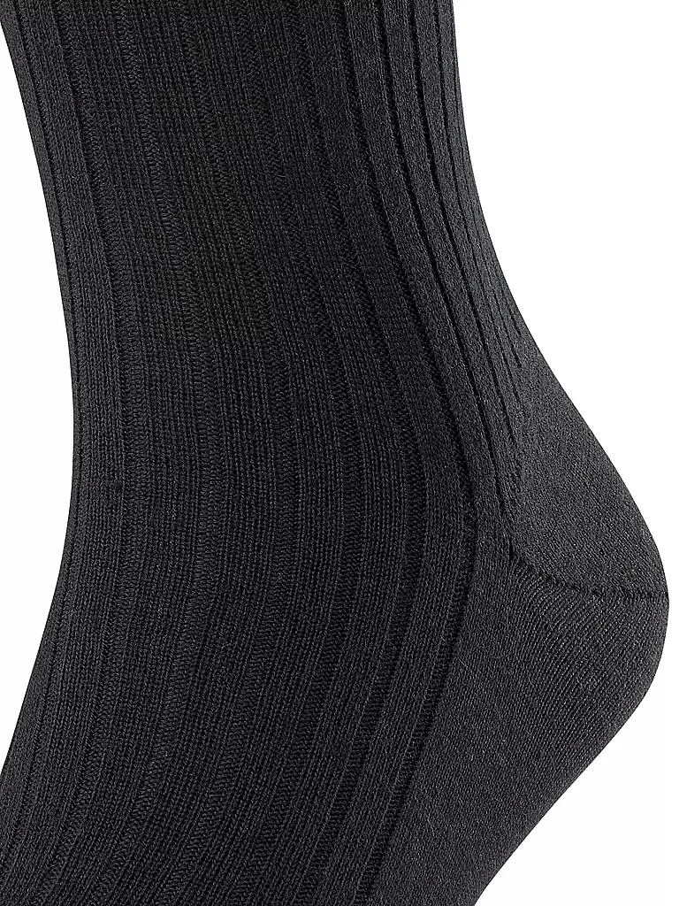 FALKE Socken BRISTOL PURE black schwarz