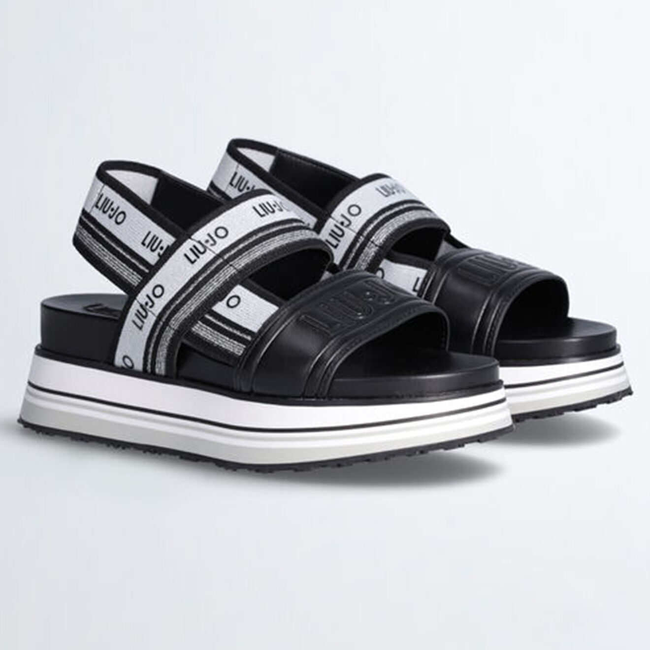Liu-Jo Sandales plateforme Anastasia noir/blanc