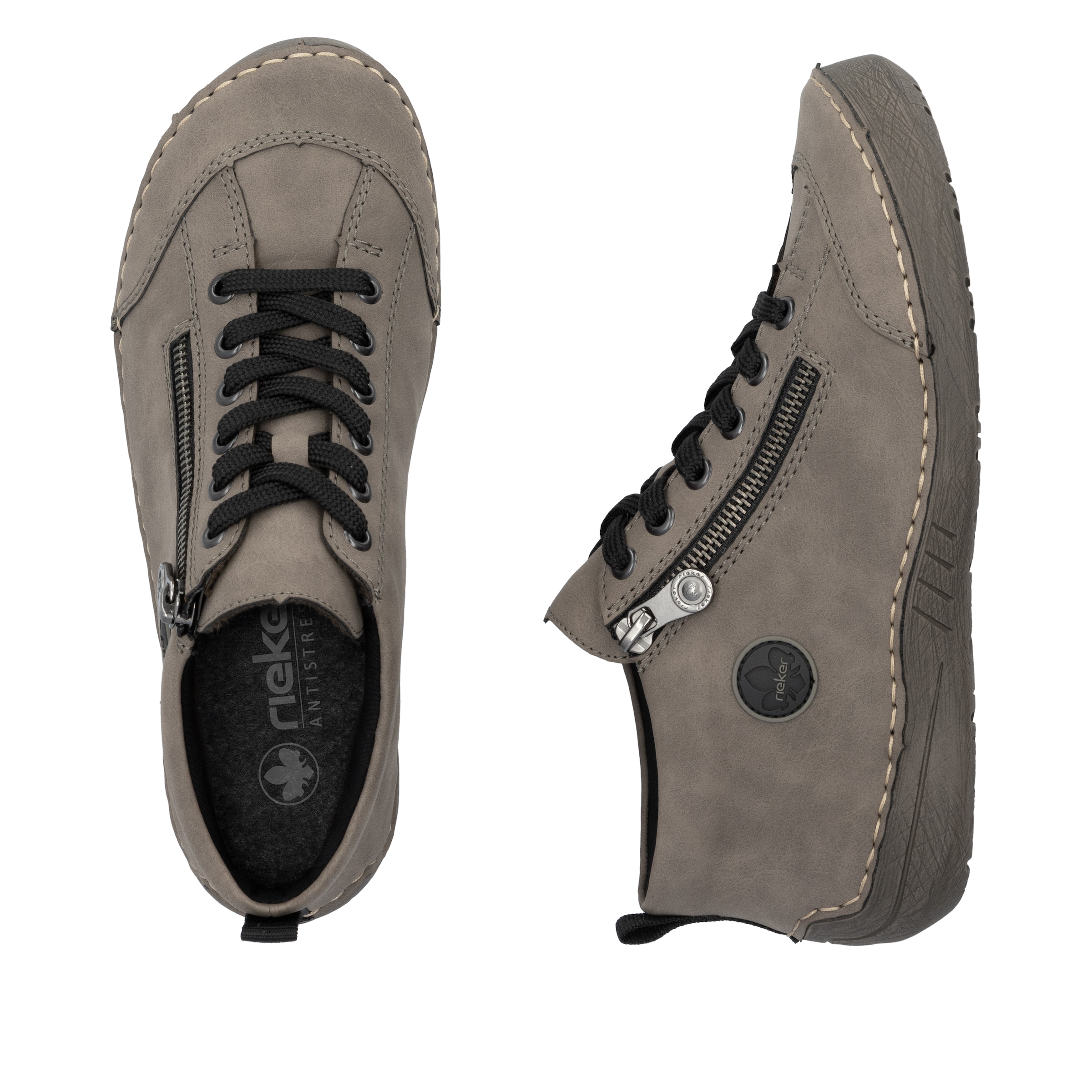 Rieker Schnürboots  Sneaker, Schnürschuh, Outdoorschuh mit Reissverschluss