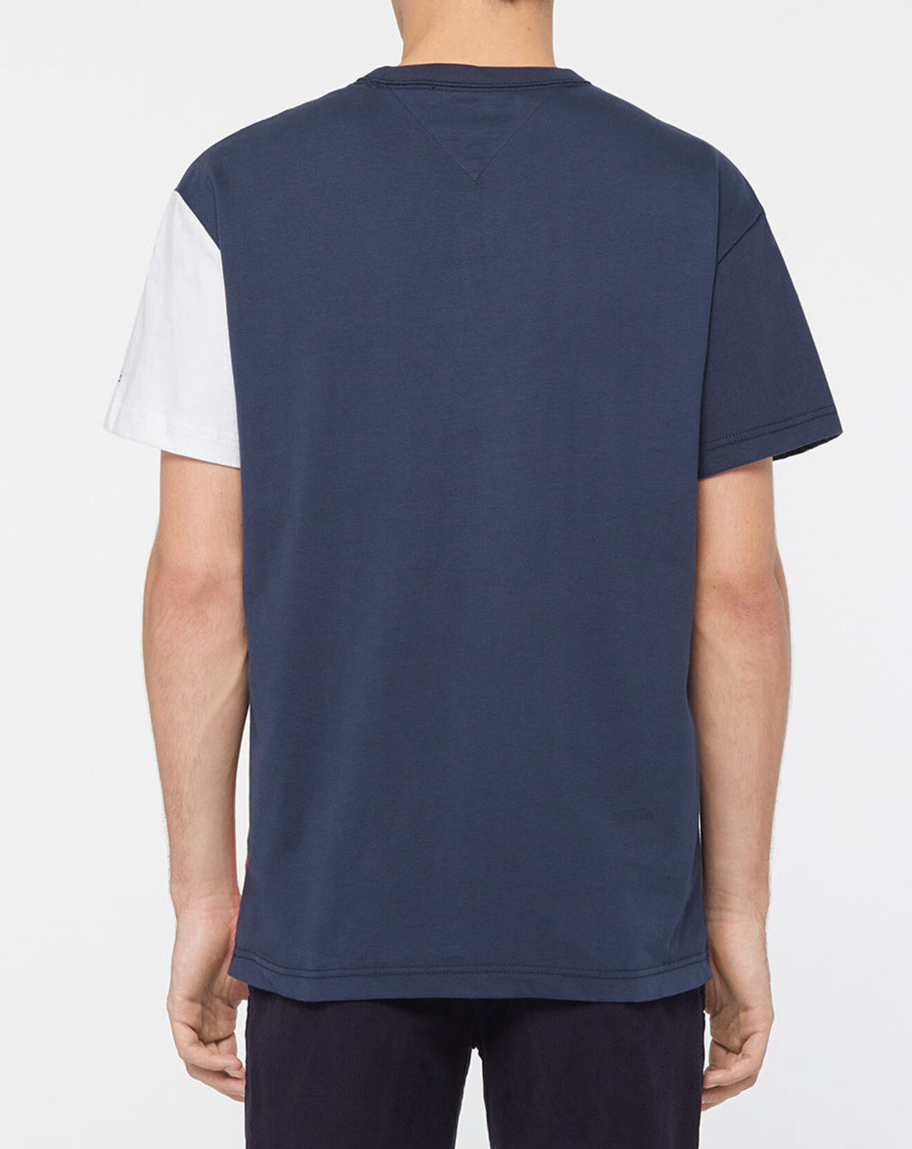 Tommy Jeans T-Shirt Colorblock bleu/rouge