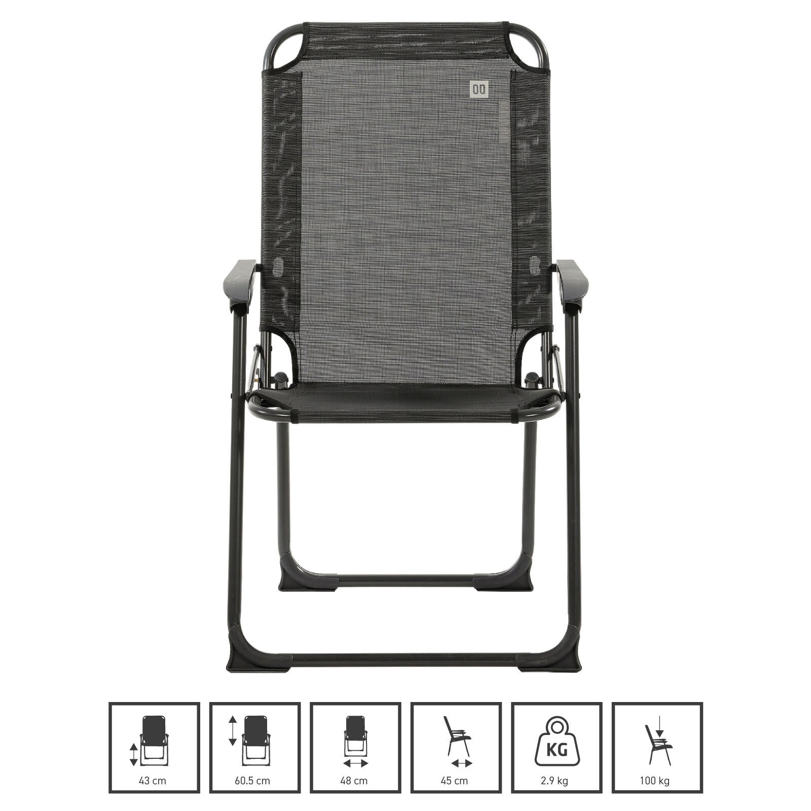 TRAVELLIFE Campingstuhl Como Compact Camping Faltstuhl Klappstuhl Hohe Lehne Alu Farbe: Gentle green