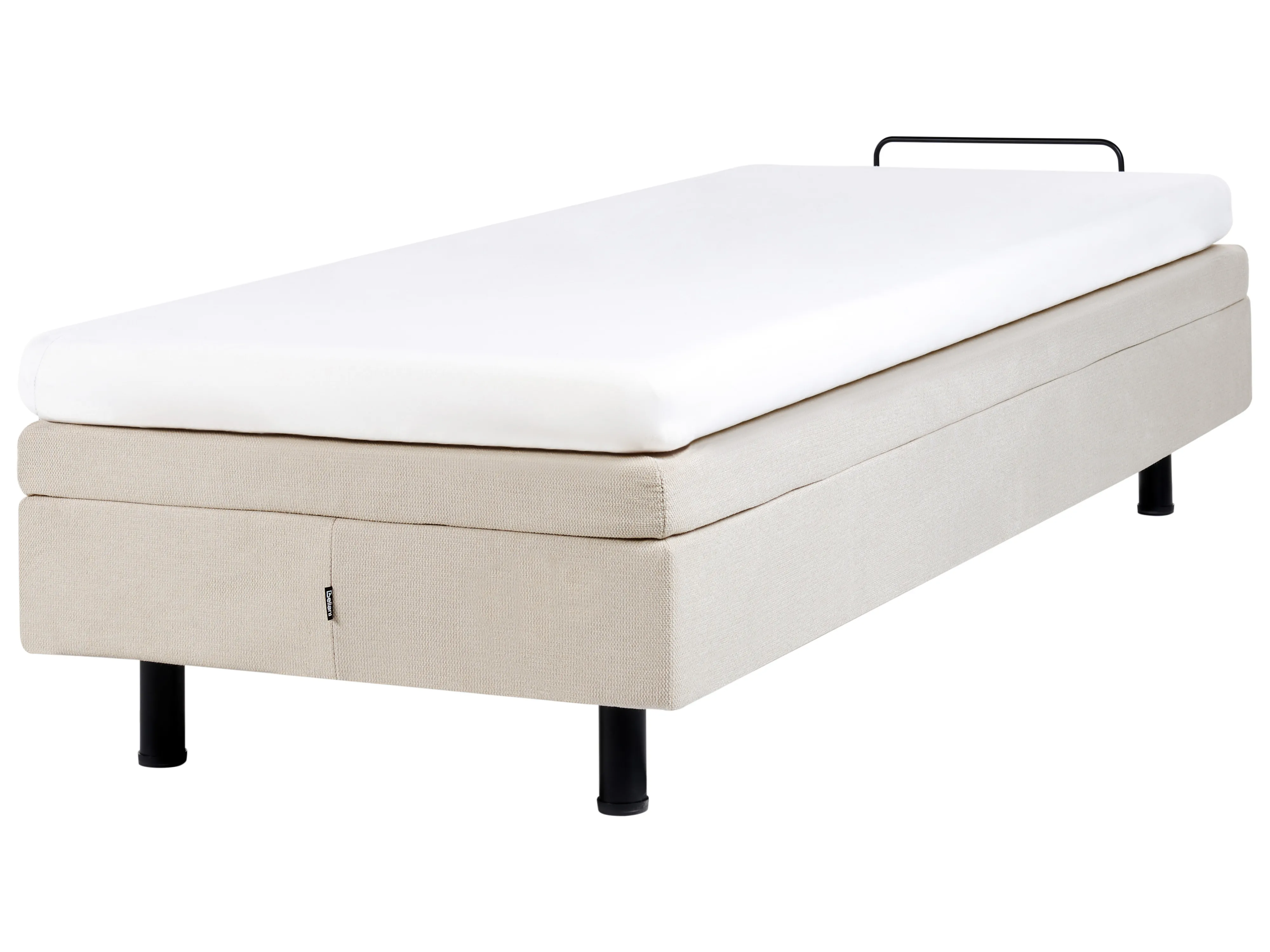 Verstelbaar bed zonder hoofdbord Stof CASTELLAN 90 x 200 cm Lichtbeige