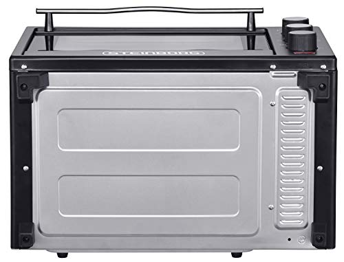 STEInBORG Mini four 25 litres | Four à pizza | Four 3 en 1 | Mini four | Mini four | Plaque ramasse miettes | Chaleur de voûte et de sole | Convection | Minuterie 60 min | 1600 W : Cuisine et Maison