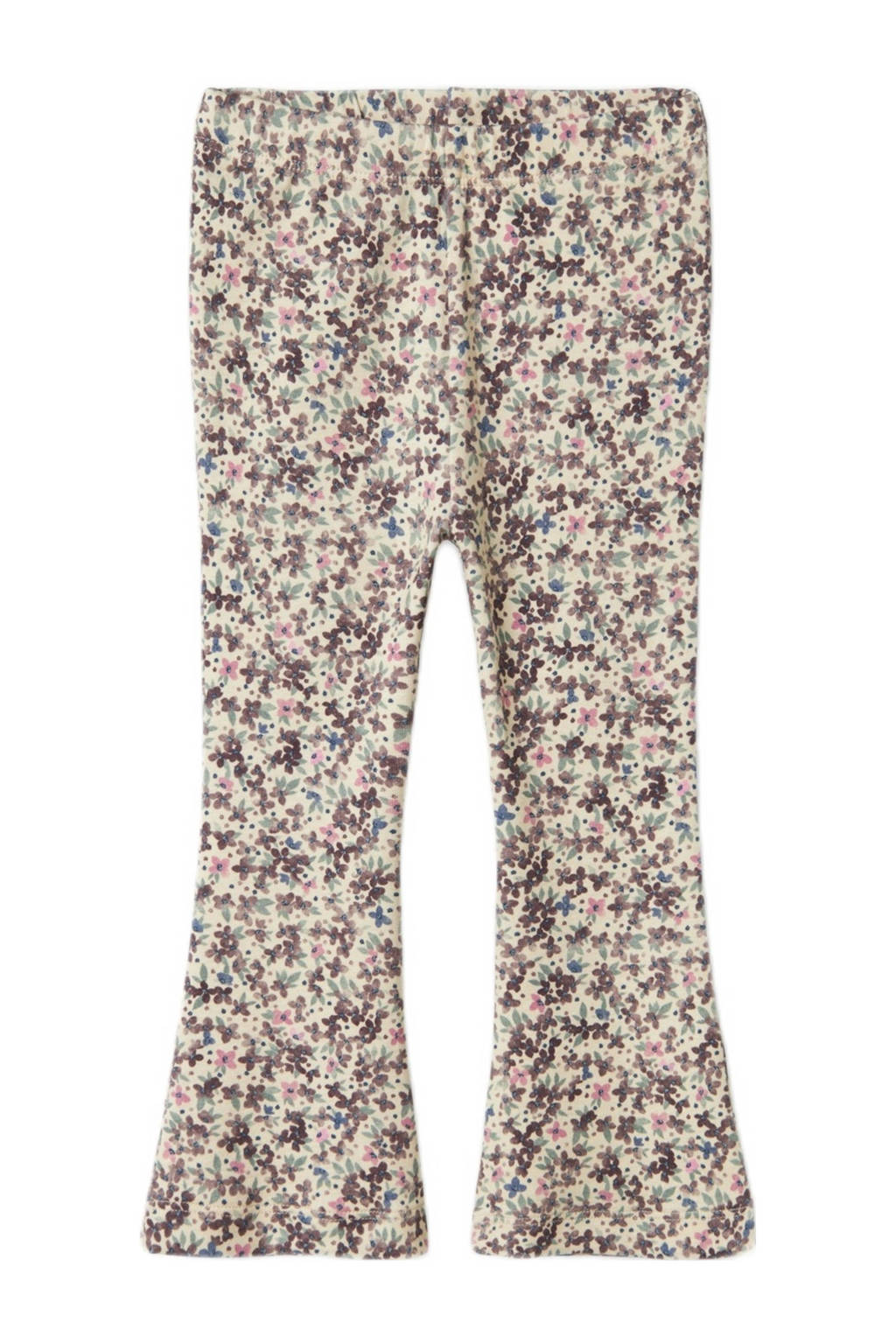 NAME IT gebloemde flared broek NMFOJATAS ecru/roze
