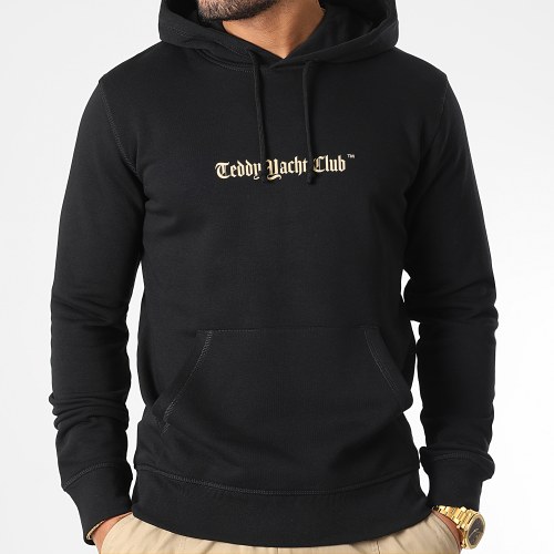Sweat Capuche Smiley Bear Noir Beige