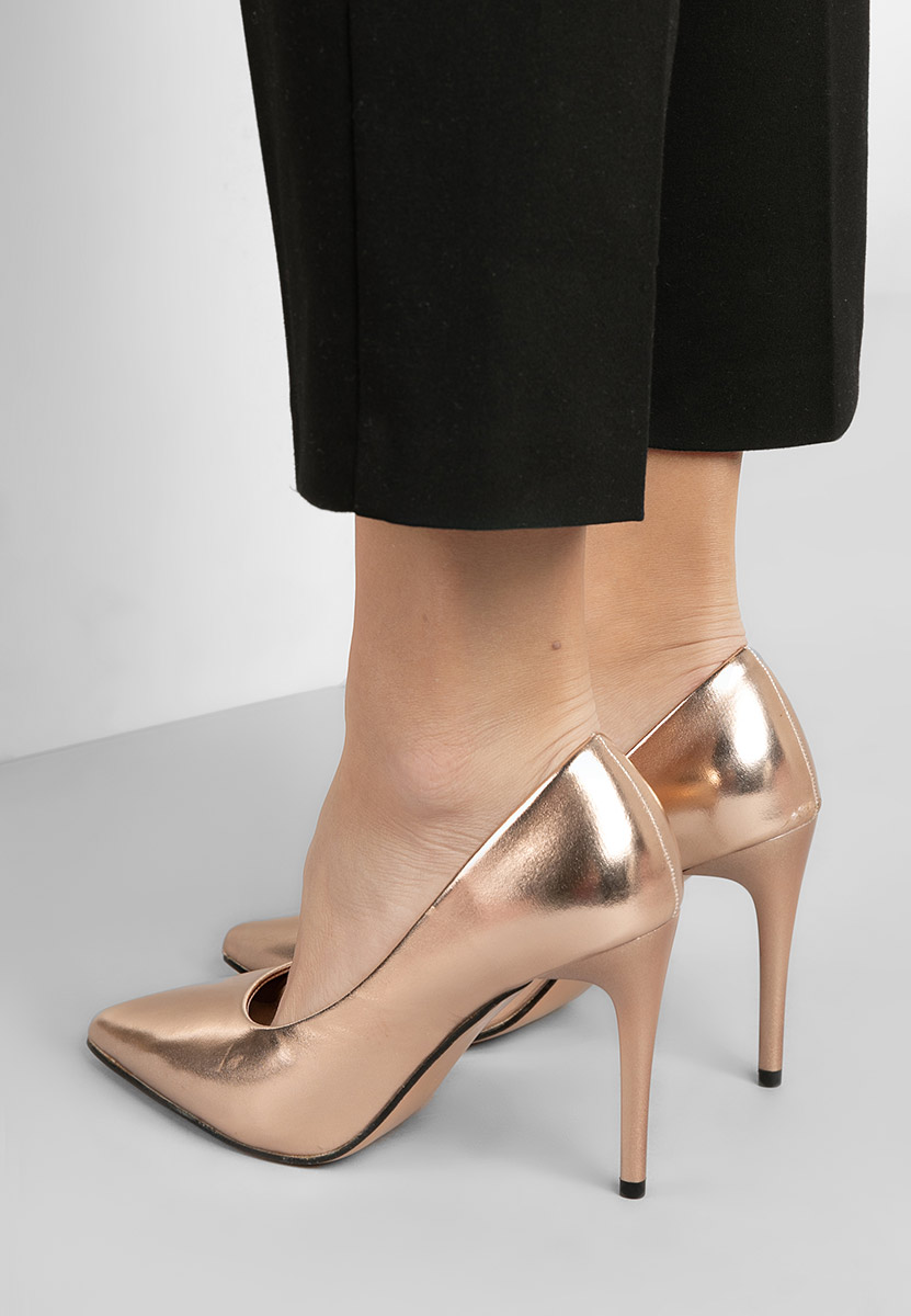 Chaussures stiletto champagne Donia
