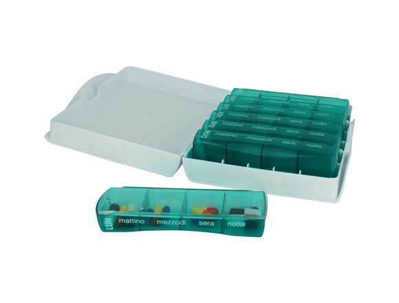 PILBOX Zen Medikamentenspender<br>1 Stück, 7 Tage italienisch