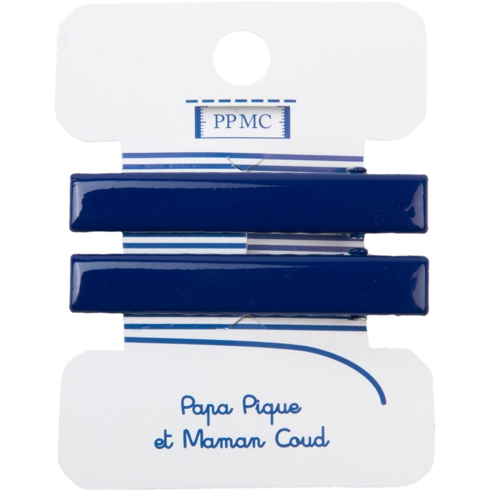 Barrette Croco Moyenne Bleu Navy Cr040