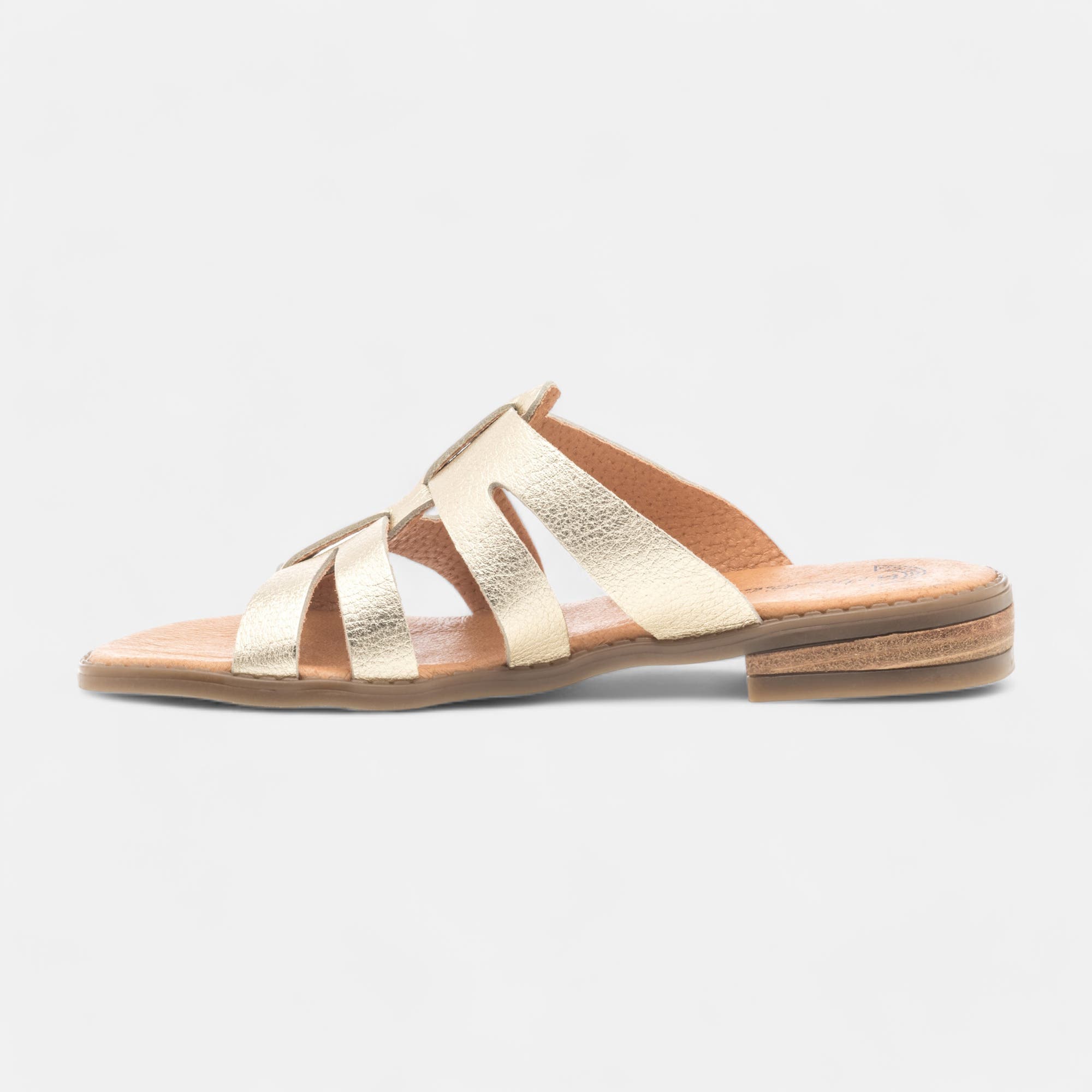 Mules Femme en cuir bronze