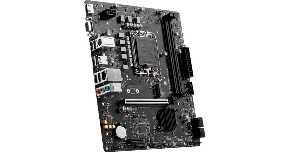 MSIPRO H610M-E DDR4 socket 1700 moederbord  (Zwart, Gb-LAN, Sound, µATX)