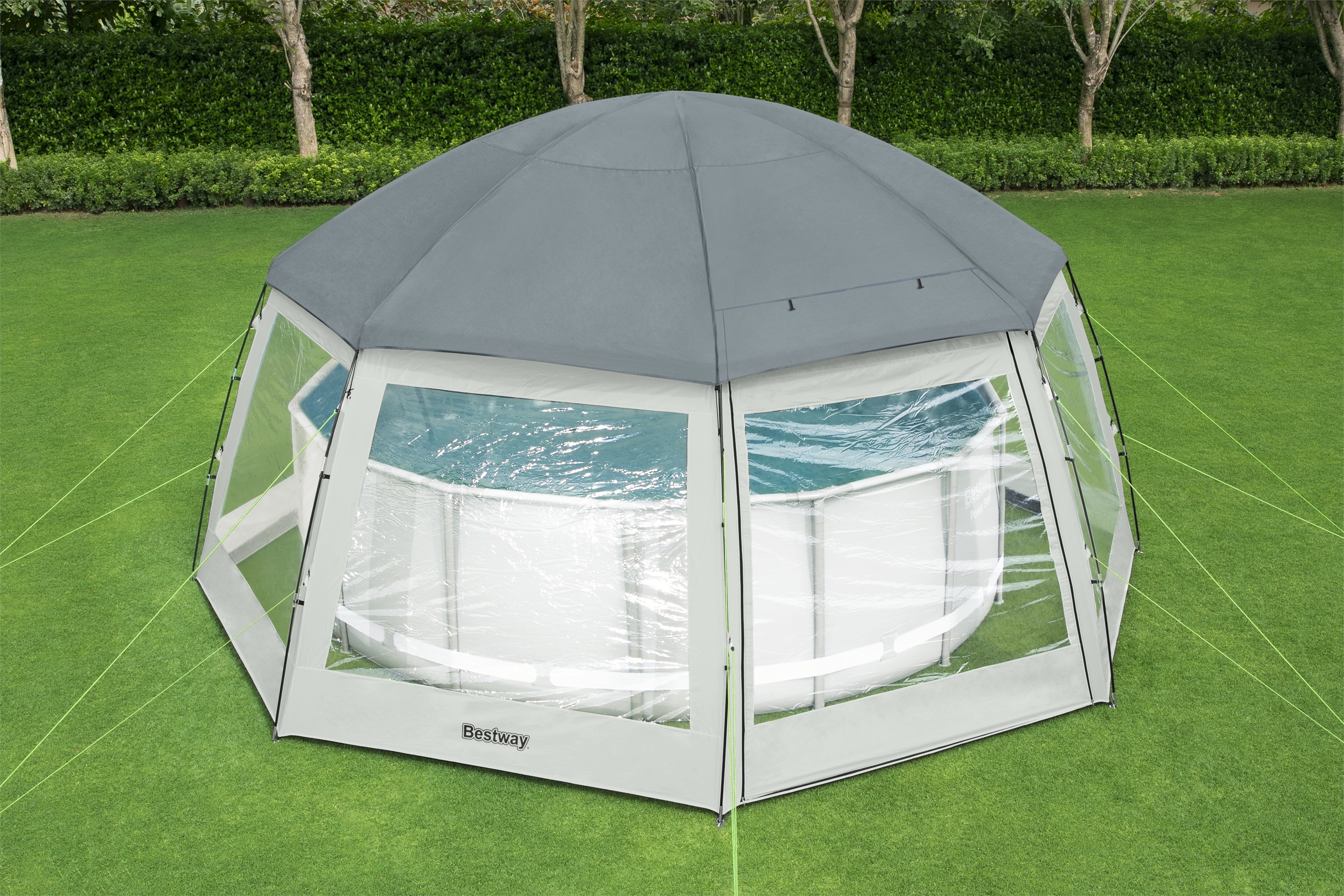 Pavillon für Pools rund 600 x 295 cm
