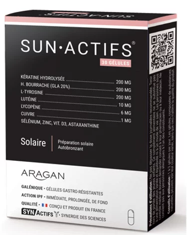 Synactifs SUNActifs Solaire Aragan - boite de 30 gélules