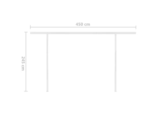 Auventanuel rétractable avec poteaux 4,5x3,5 Orangearron