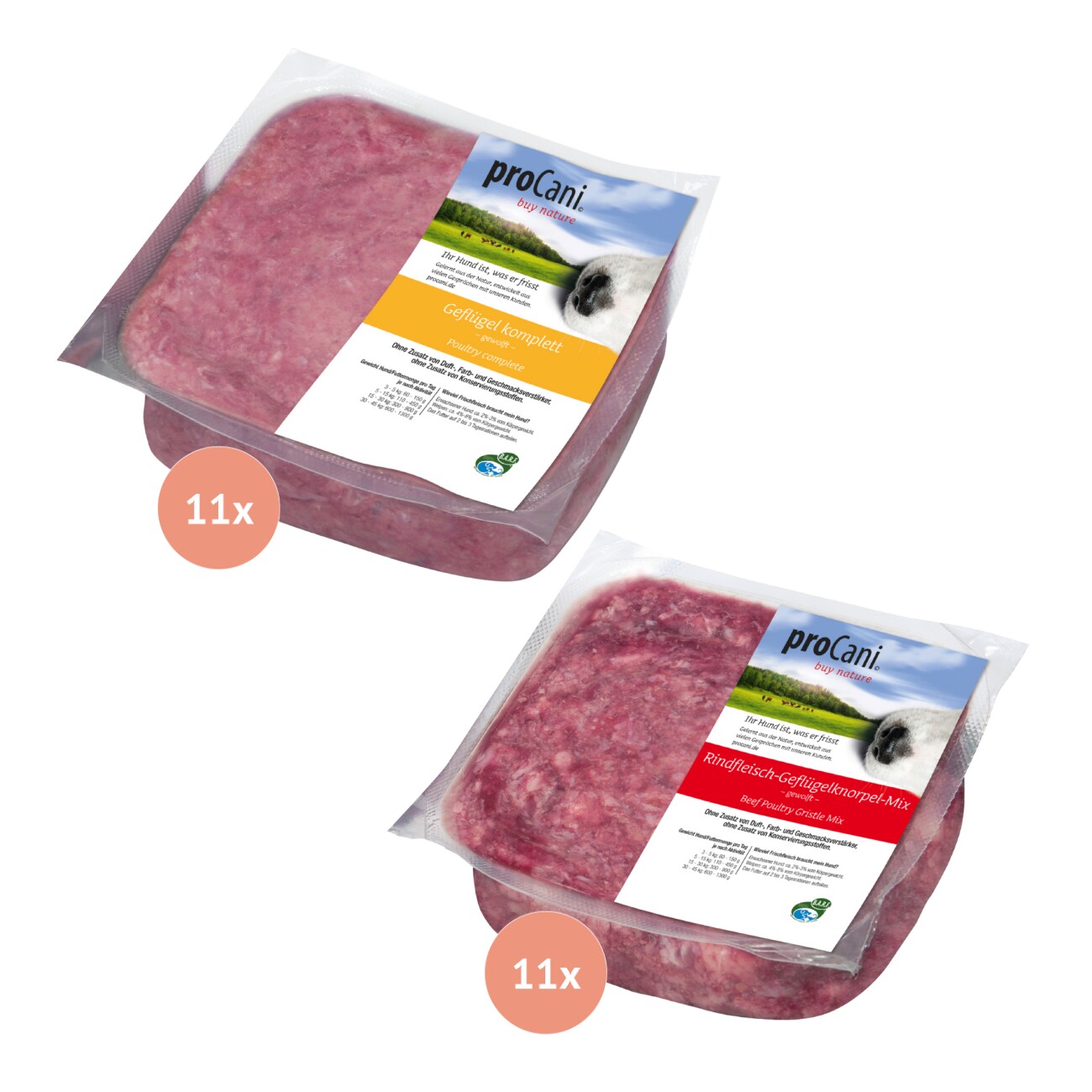 ProCani BARF-Paket pur Kalziumreich