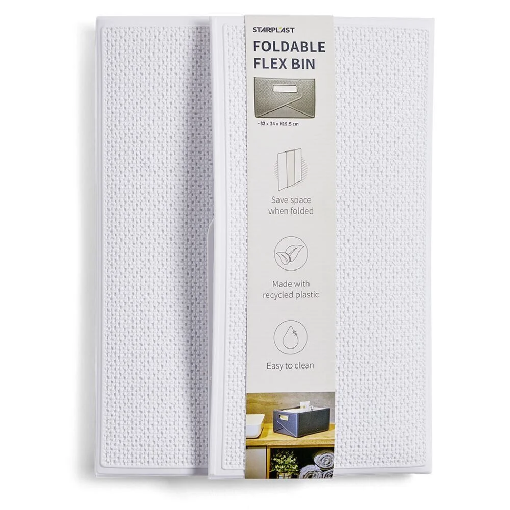 Panière flexible pliable plastique 32x16x24cm - 4 coloris