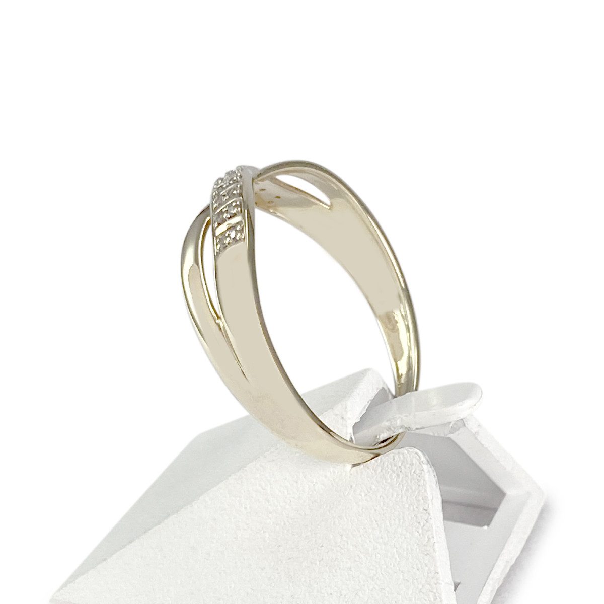 Bague d'occasion or 375 2 tons diamants