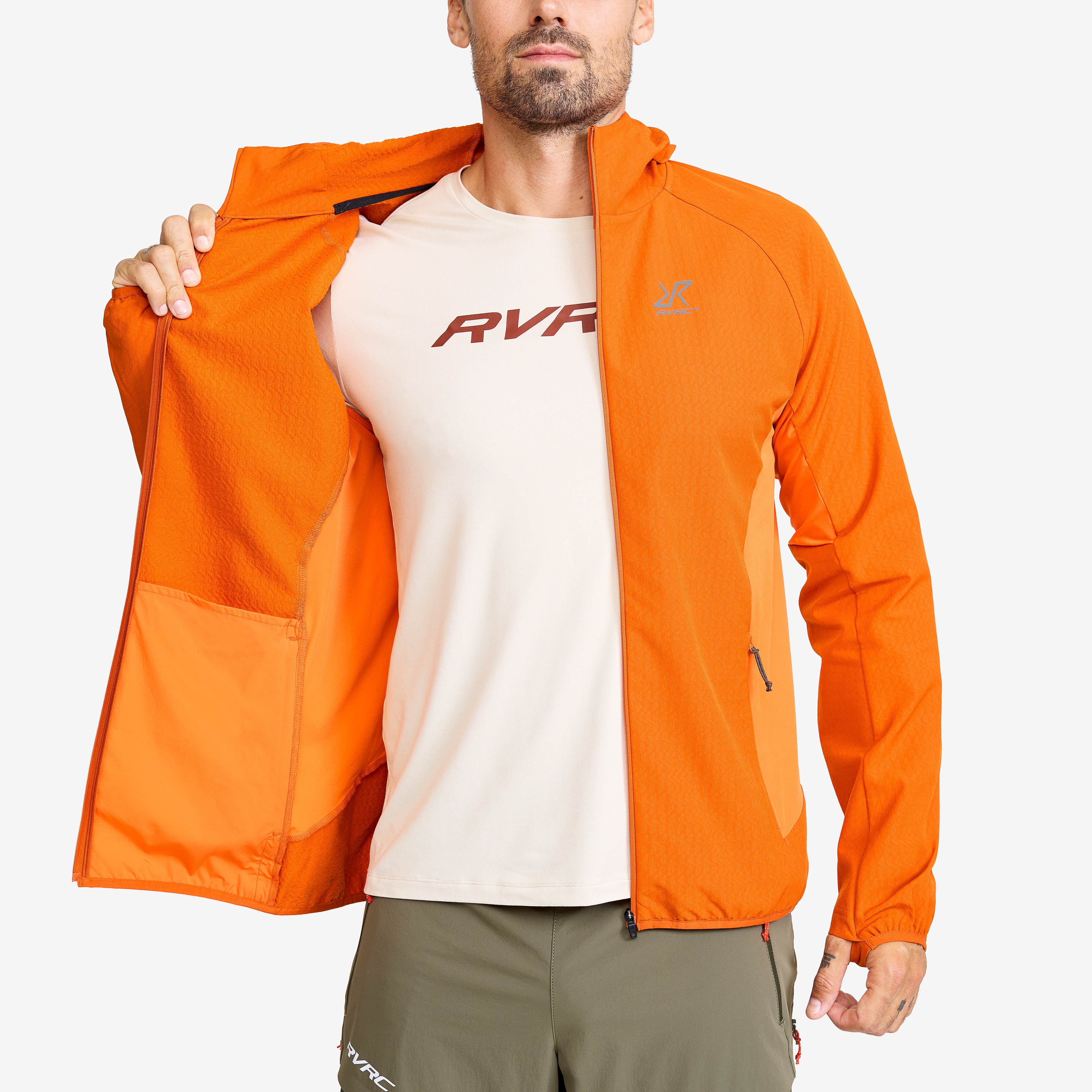 Distance Pro Wind Jacket Herre Hawaiian Sunset/Russet Orange