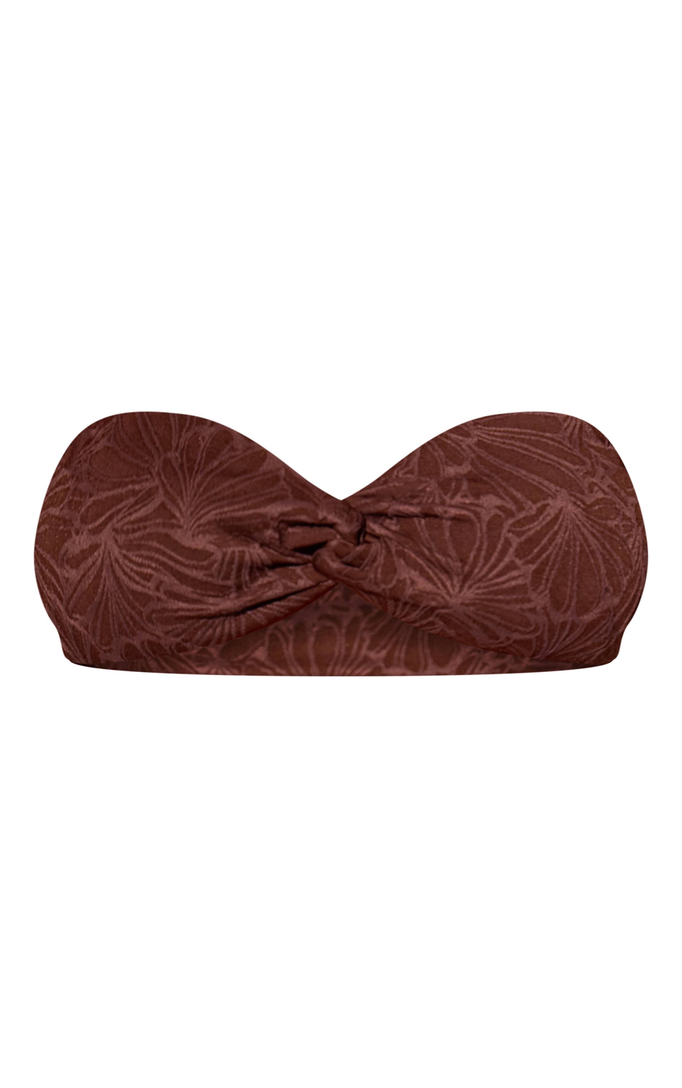 Espresso Haut De Bikini Bandeau Texturé Pour La Baignade