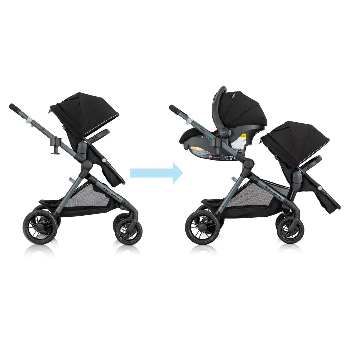 Evenflo Système de Voyage Pivot Xpand - Noir Ayrshire