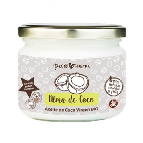 Óleo de coco orgânico para animais de estimação, sabor coco.