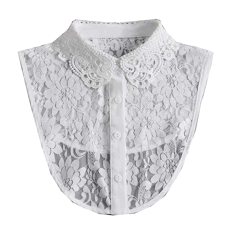 Falscher Kragen Damen Fashion Accessoire Blusen Kragen - Weiss (Spitze)