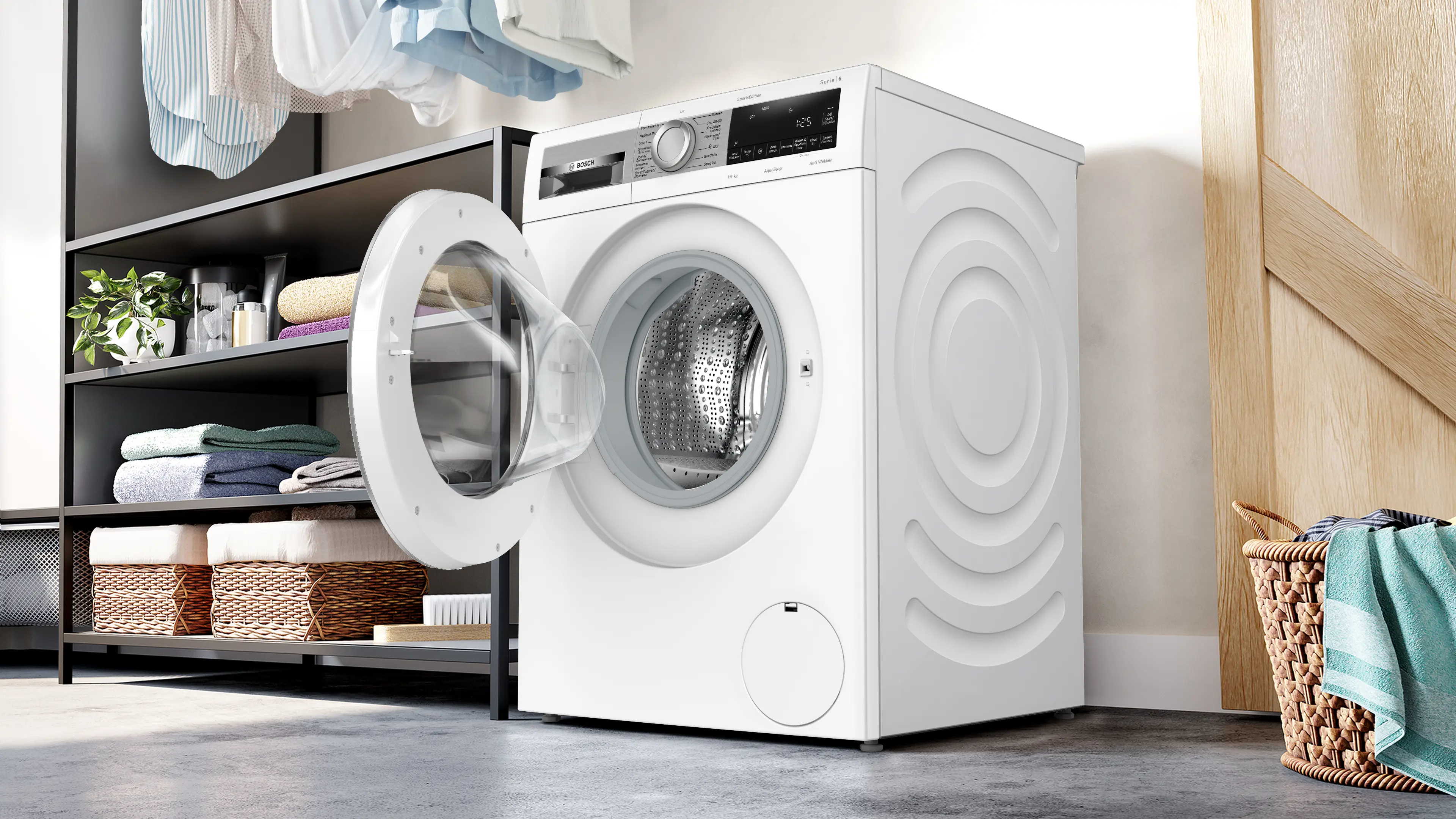 Serie 6 Wasmachine, voorlader 9 kg max. 1400 rpm