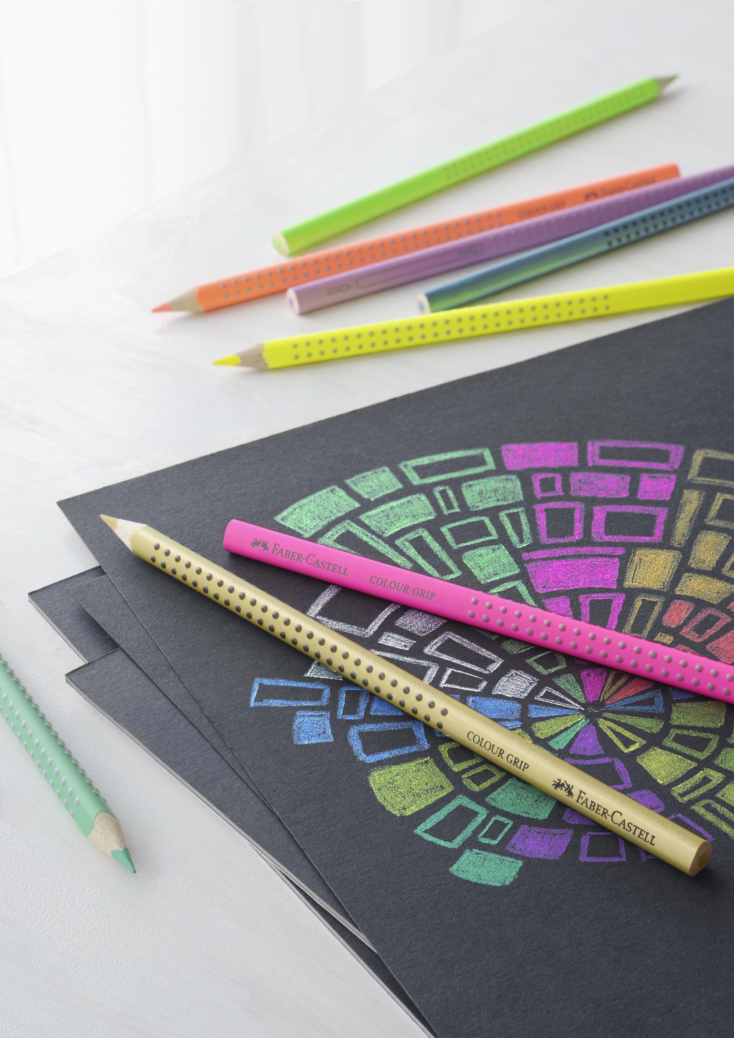 Faber-Castell - 12 Colour Pencil Colour Grip Special Pastel-Neon Box (201569)