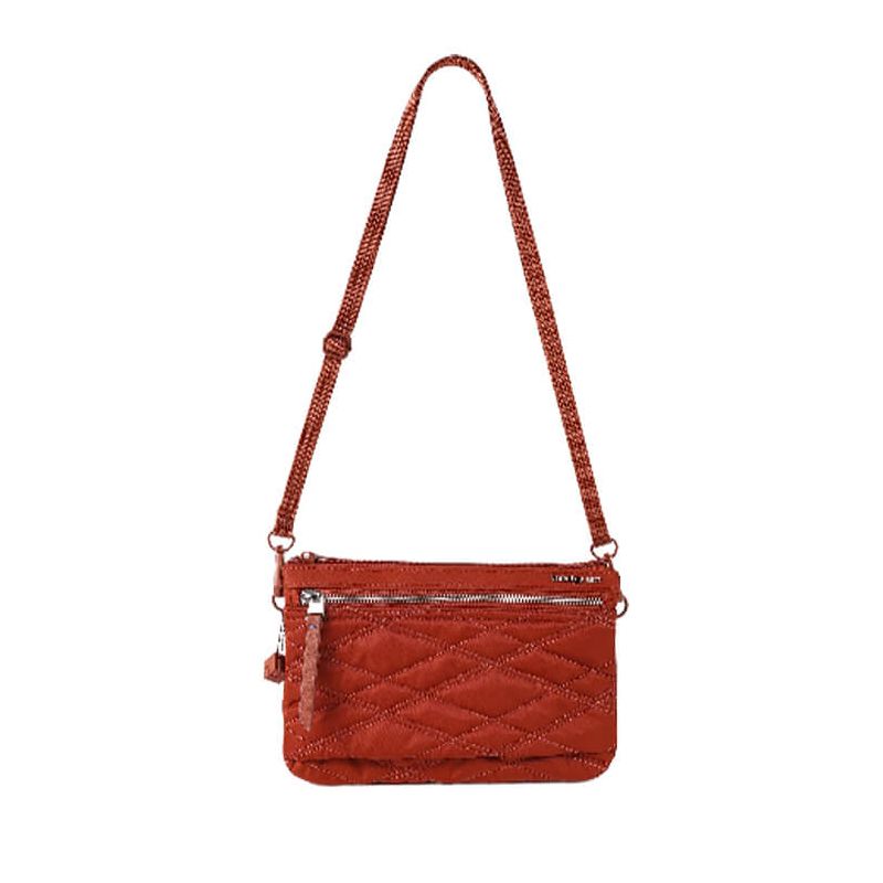Sac bandoulière Emma 24 cm New Quilt Brandy Brown
