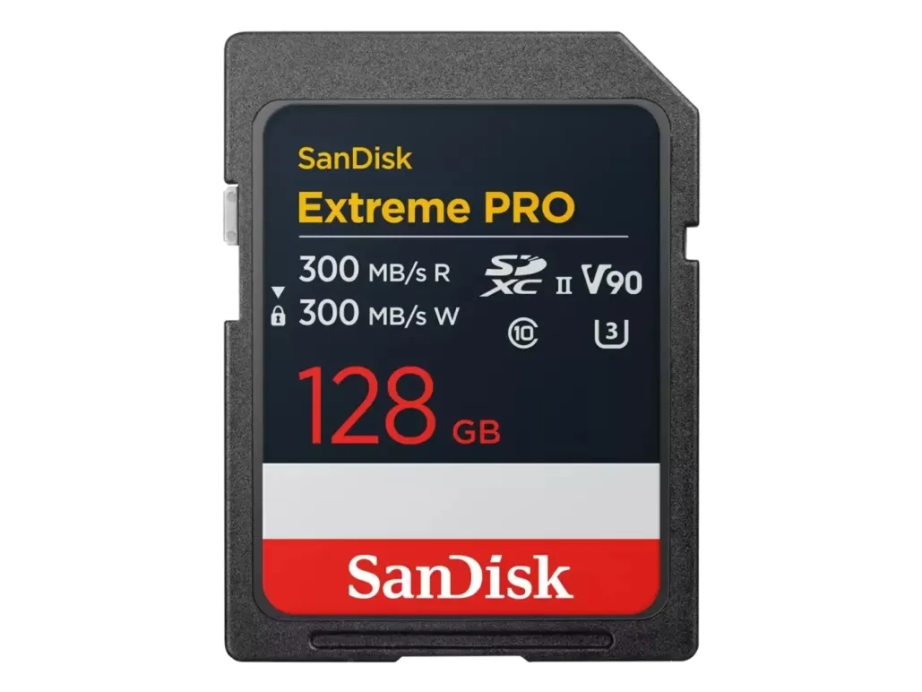 SanDisk Extreme Pro - Flashhukommelseskort - 128 GB - Video Class V90 / UHS-II U3 / Class10 - SDXC UHS-II