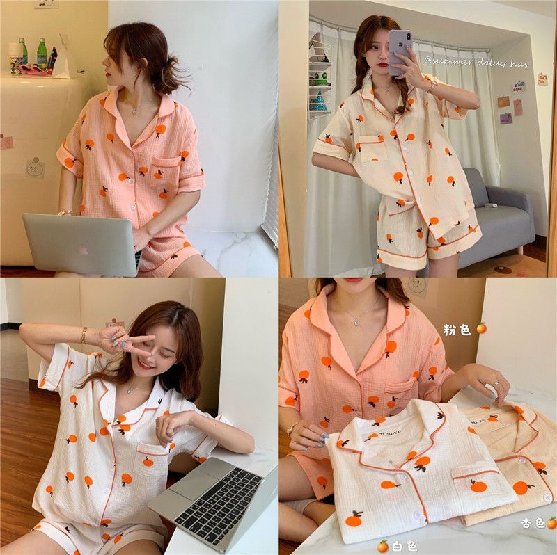 Tanee - Pyjamaset: Top met korte mouwen en print + korte broek