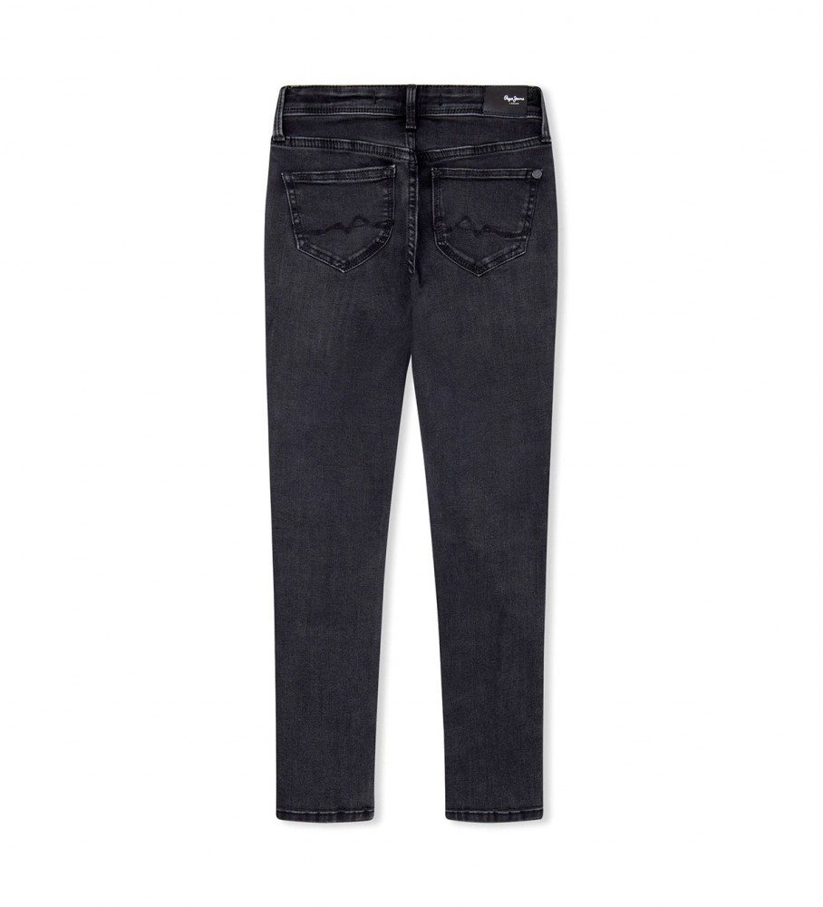 Calça jeans Pepe Jeans Pixlette de cintura alta preta