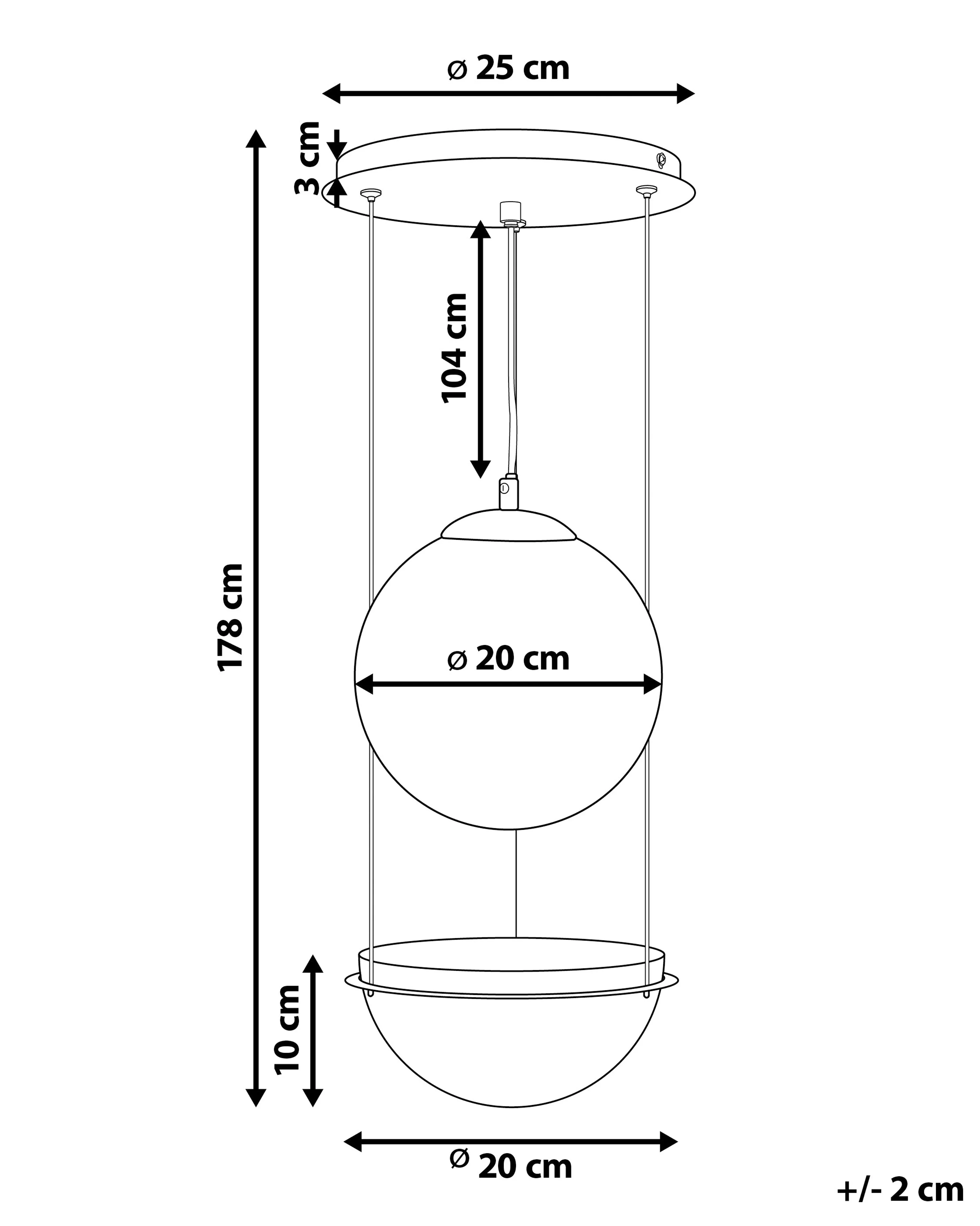 Hanglamp TOBINS Glas Zwart