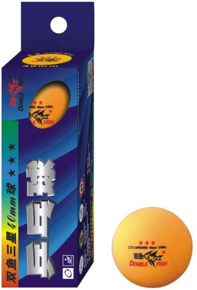 Double Fish Super 3-Star TT-Bälle 3er orange