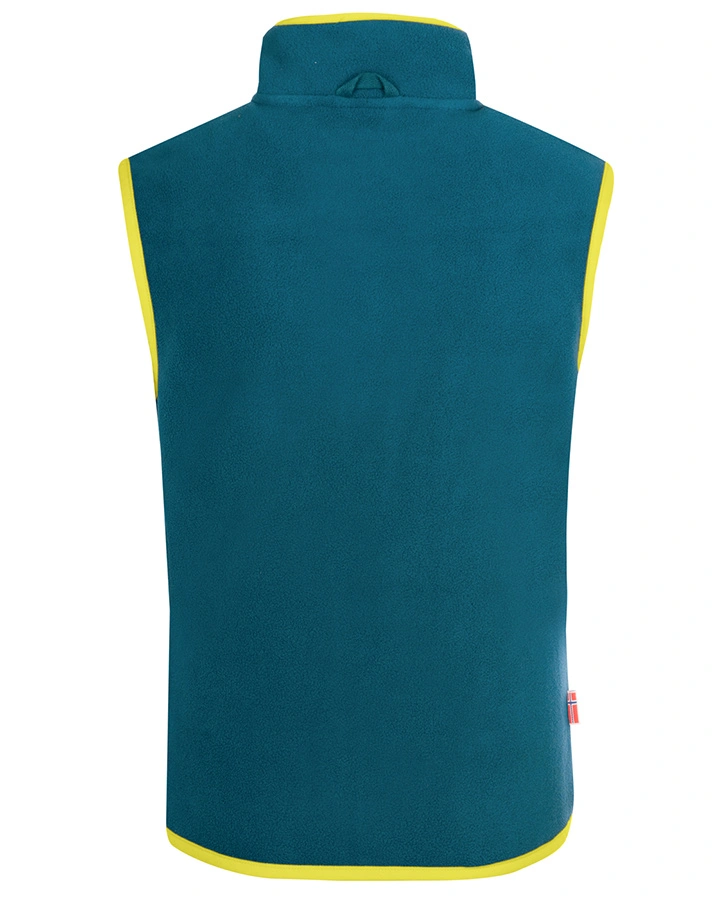 Fleece-WeKids ARENDAL VEST in petrol/lime