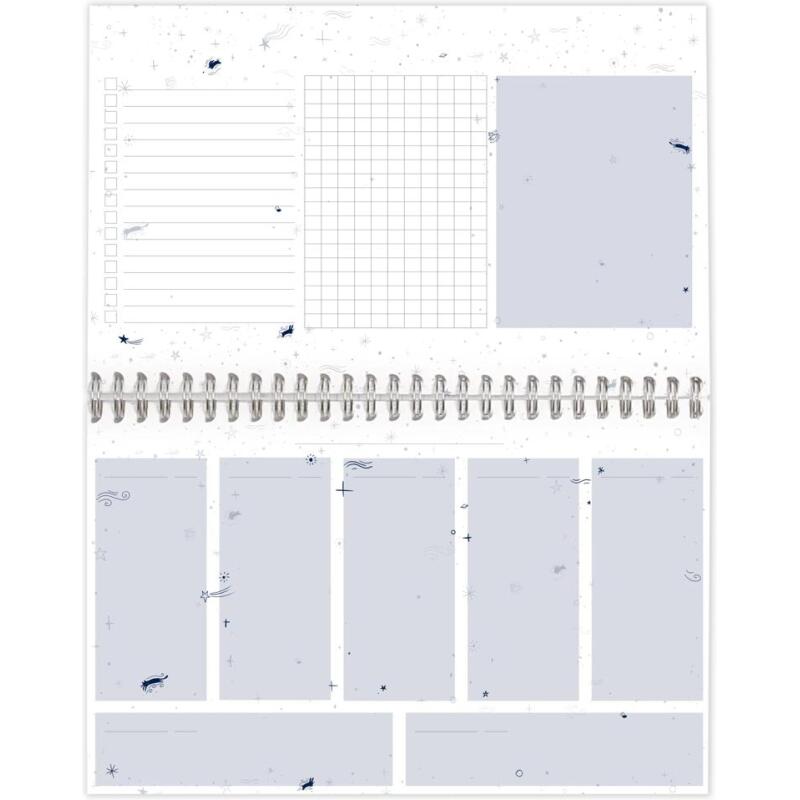 Adolie, Bloc planner reliure intégrale en-tête 22x14 cm 53 feuillets imprimés