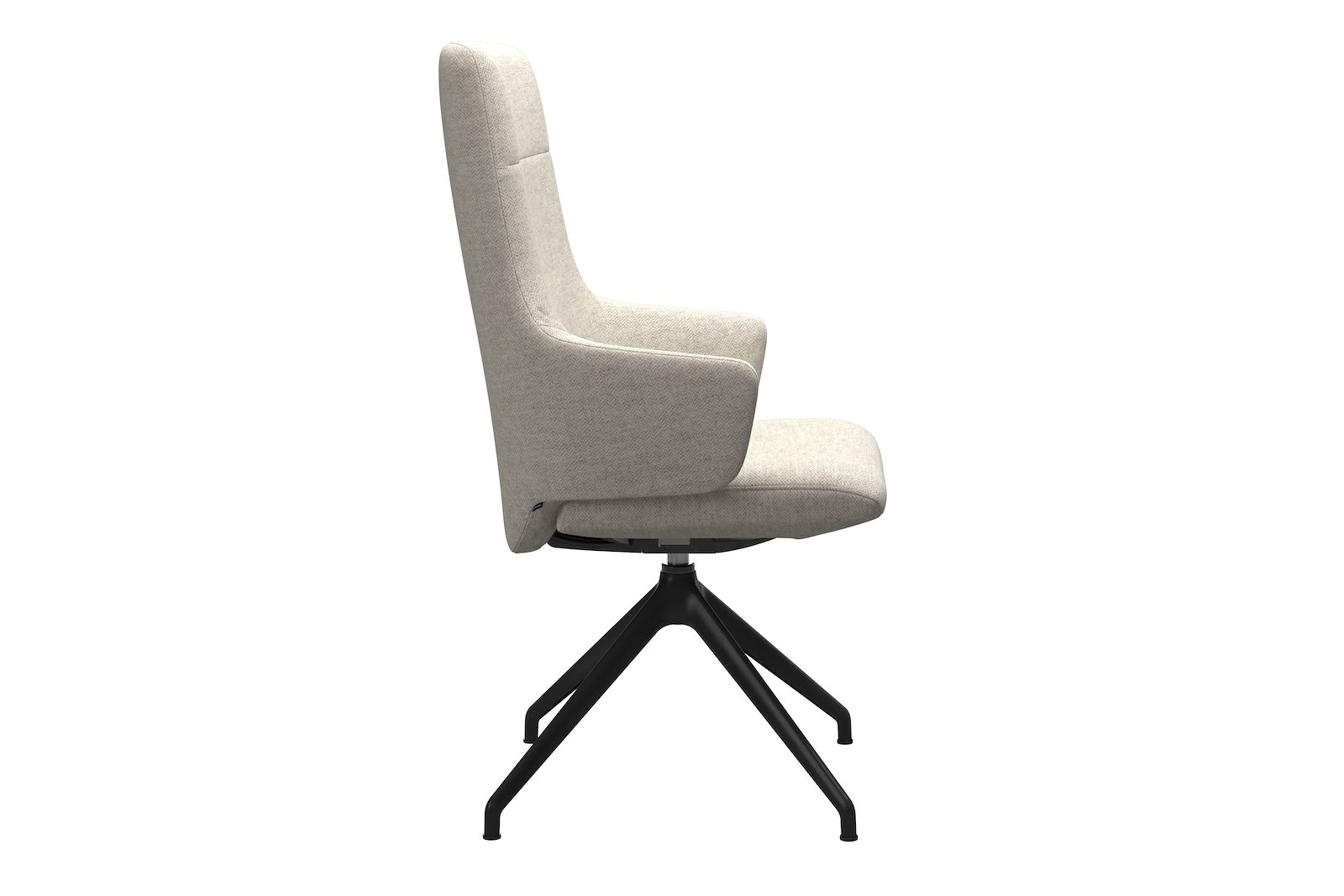 Chilli spisestol Tekstil Peony - Light Beige - Sort