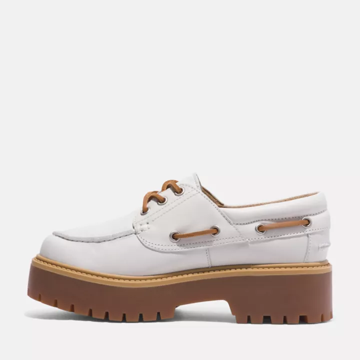 Chaussure bateau Timberland Stone Street pour femme en blanc