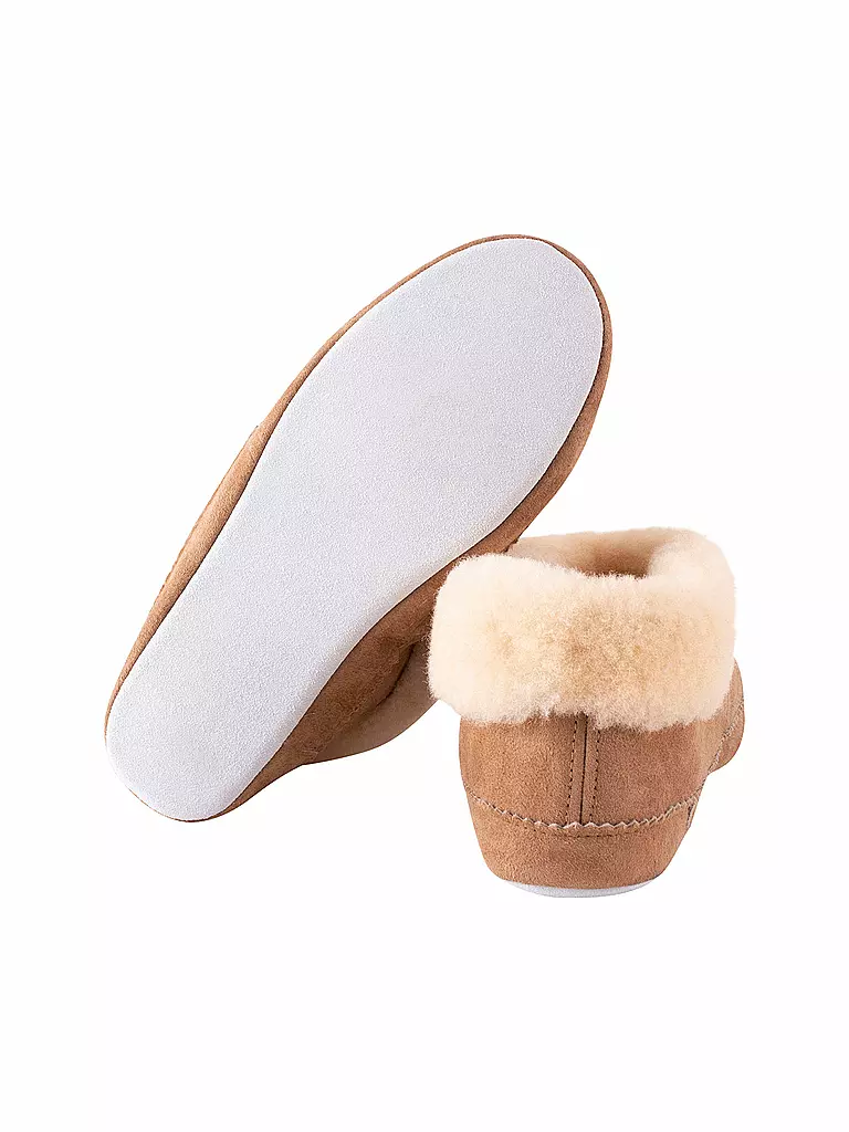 SHEPHERD OF SWEDEN Hausschuhe - Schaffellpantoffeln Emmy camel