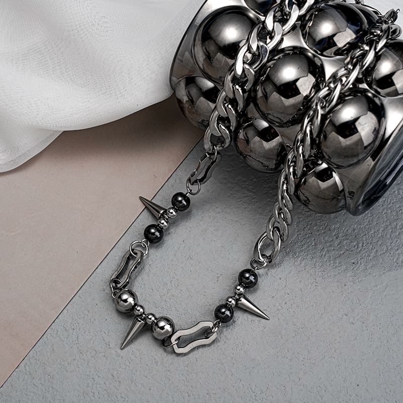 Lilafey - Stud roestvrijstalen choker