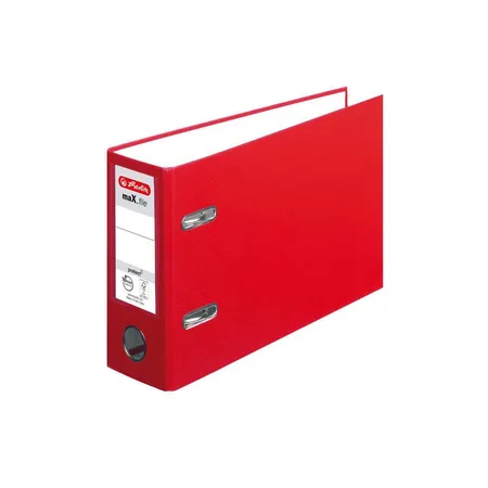 Herlitz Ordner quer DIN A5, 80 mm breit, rot