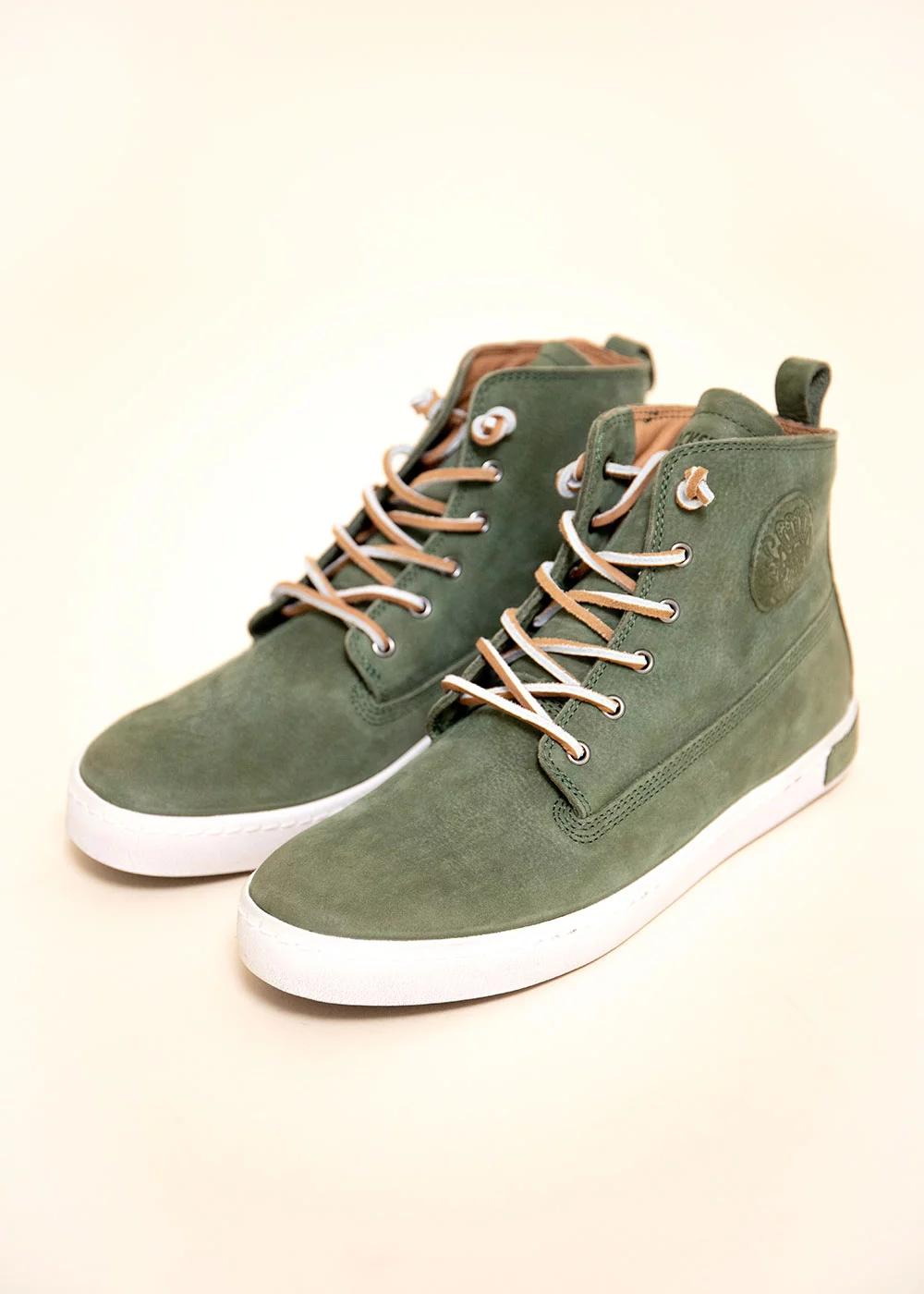 SNEAKERS ICON AM02 CUIR BOTTLE GREEN