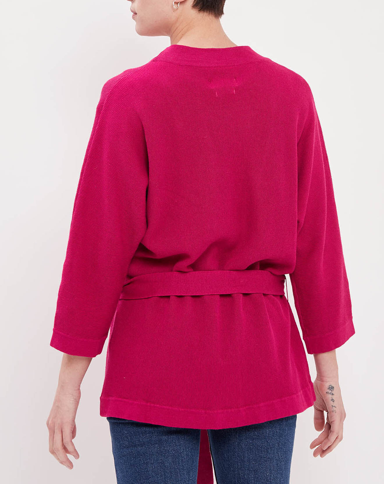 Harris Wilson Gilet en Lin & Coton Oraito hortensia