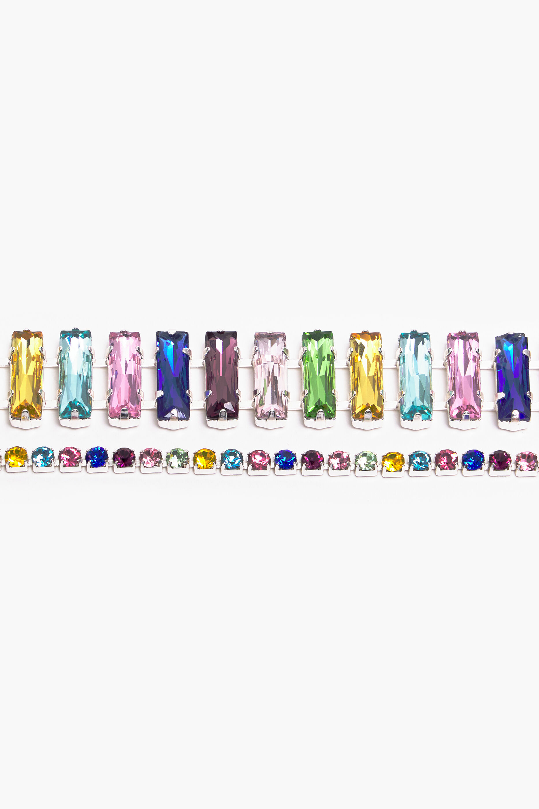 colar gargantilha de cristal multicolorido