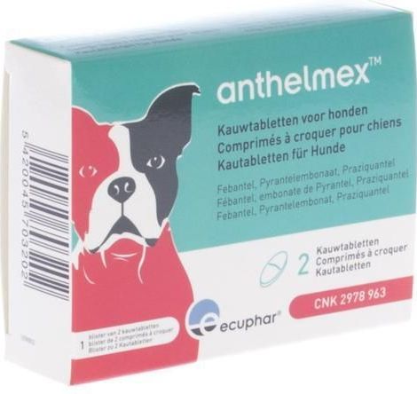 Anthelmex - Kauwtabletten - Ontwormingstabletten - 2 Stuks