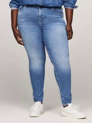 Calça jeans super skinny de cintura ultra alta Curve Melany