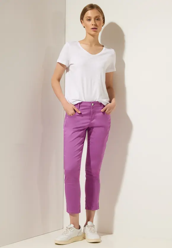 Casual Fit Satinlook Hose - meta lilac
