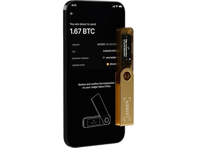 Ledger Nano S Plus Gold Crypto-Hardware-Wallet zum Kaufen, Verwalten und Vermehren digitaler Vermögenswerte