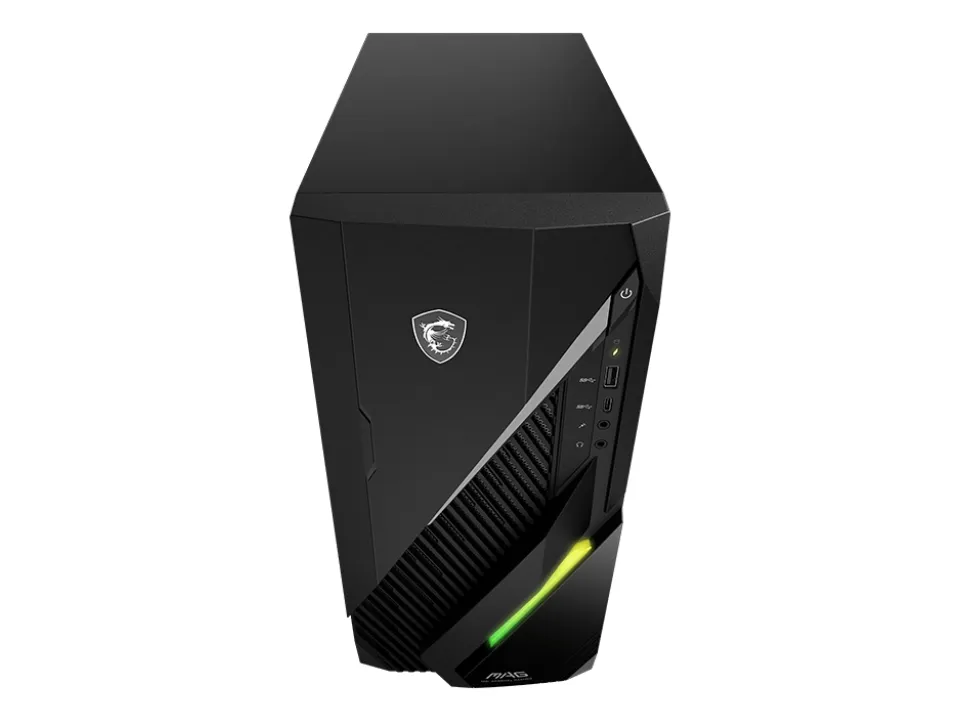 MSI - Tower gaming - i5-14400F / op til 4.7 GHz - Windows 11 Home - RAM 16 GB - SSD 1 TB - NVMe - Gigabit Ethernet - skærm: ingen - sort